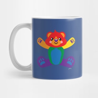 Gay Pride Flag Teddy Bear Mug